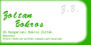zoltan bokros business card